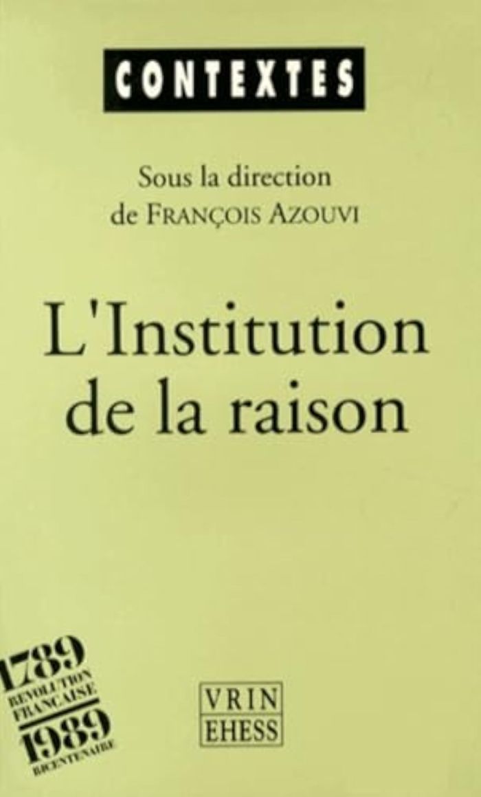 Couverture du livre « L'INSTITUTION DE LA RAISON - LA REVOLUTION CULTURELLE DE THERMIDOR », librairie Les Contes Infusés à Corte