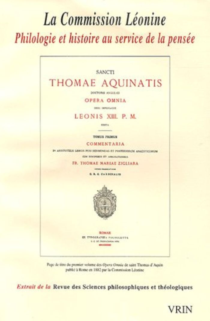 Couverture du livre « LA COMMISSION LEONINE - PHILOLOGIE ET HISTOIRE AU SERVICE DE LA PENSEE » de Bermon/dahan/imbach, librairie Les Contes Infusés à Corte