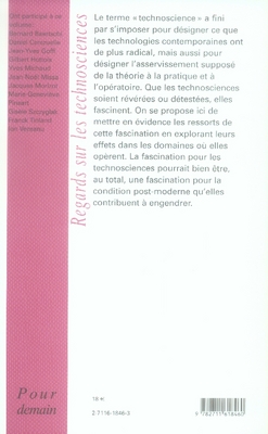 Quatrième de couverture de « REGARDS SUR LES TECHNOSCIENCES »