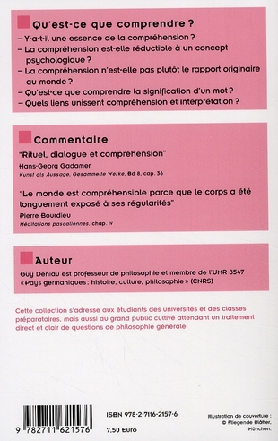 Quatrième de couverture de « QU'EST-CE QUE COMPRENDRE? »