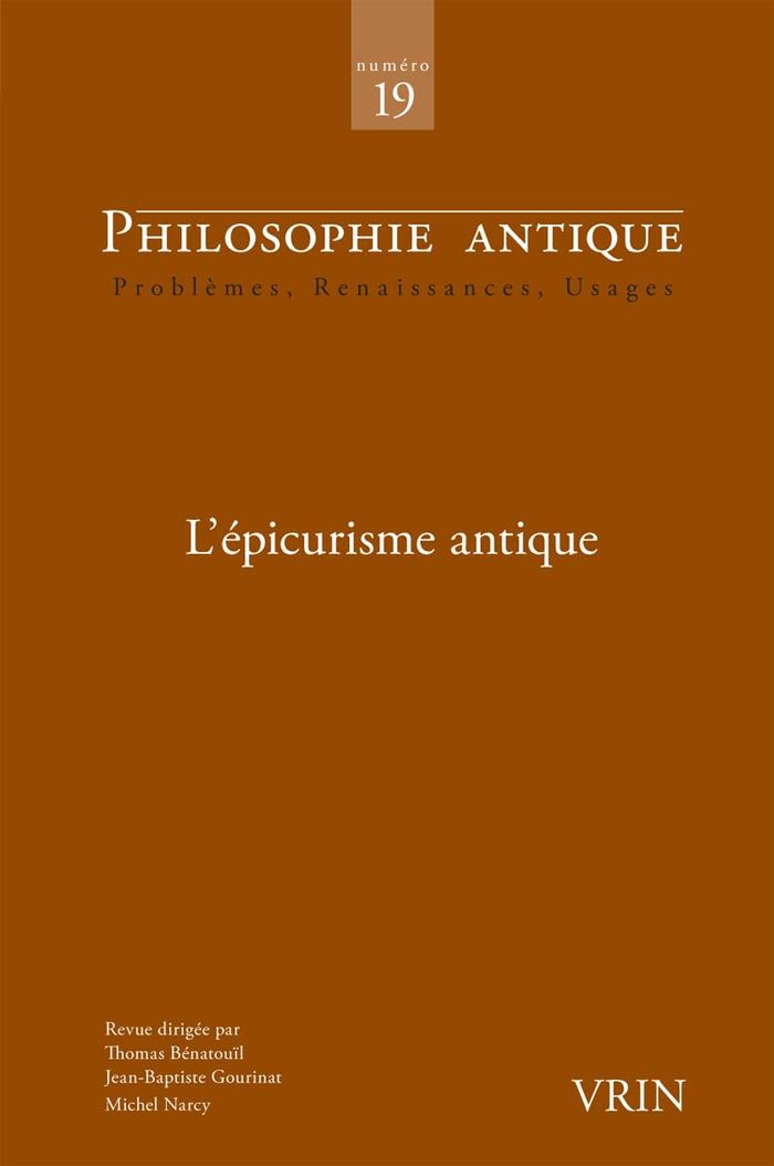 Couverture du livre « L'EPICURISME ANTIQUE » de Giovacchini/morel, librairie Les Contes Infusés à Corte