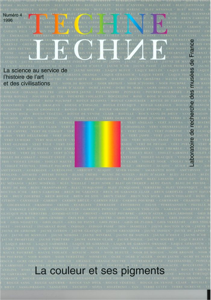 Couverture du livre « TECHNE, N 4, 1996. LA COULEUR ET SES PIGMENTS » de Mathilde Bellaigue, librairie Les Contes Infusés à Corte