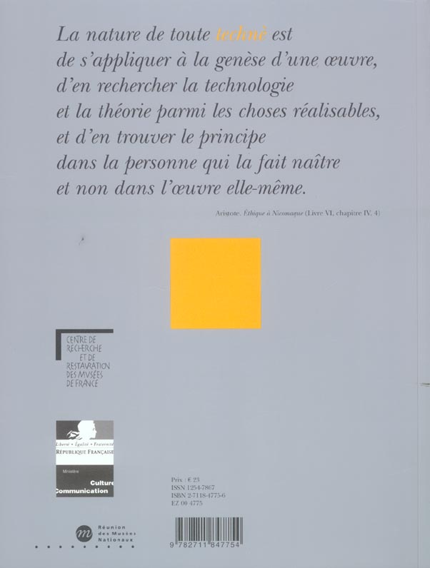 Quatrième de couverture de « TECHNE, N  18/2003 »