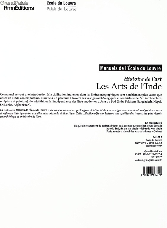 Quatrième de couverture de « Histoire de l'art : les arts de l'Inde »