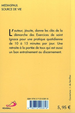 Quatrième de couverture de « 35 EXERCICES SPIRITUELS SELON INIGO DE LOYOLA »