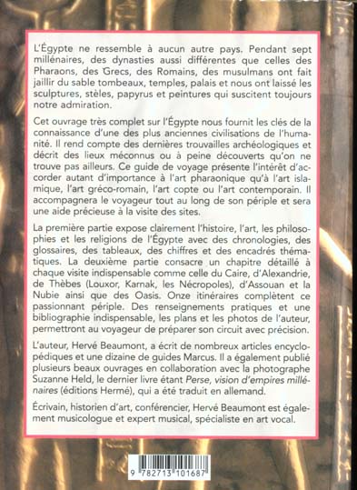 Quatrième de couverture de « EGYPTE - GUIDE DU VOYAGEUR »