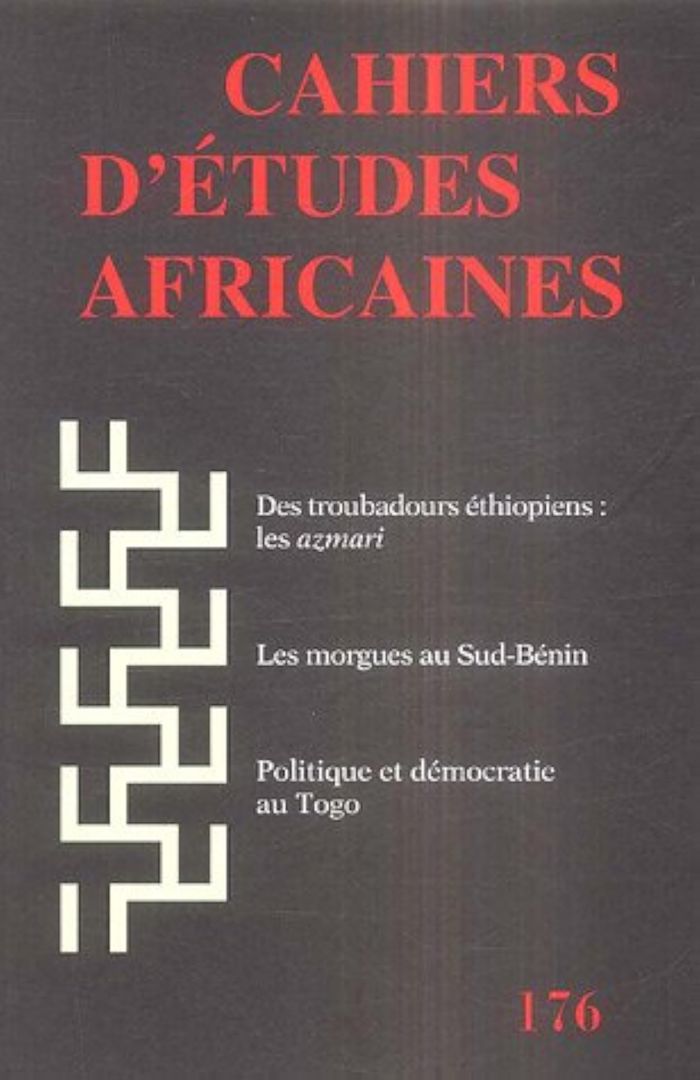 Couverture du livre « CAHIERS D'ETUDES AFRICAINES 176 » de Collectif, librairie Les Contes Infusés à Corte
