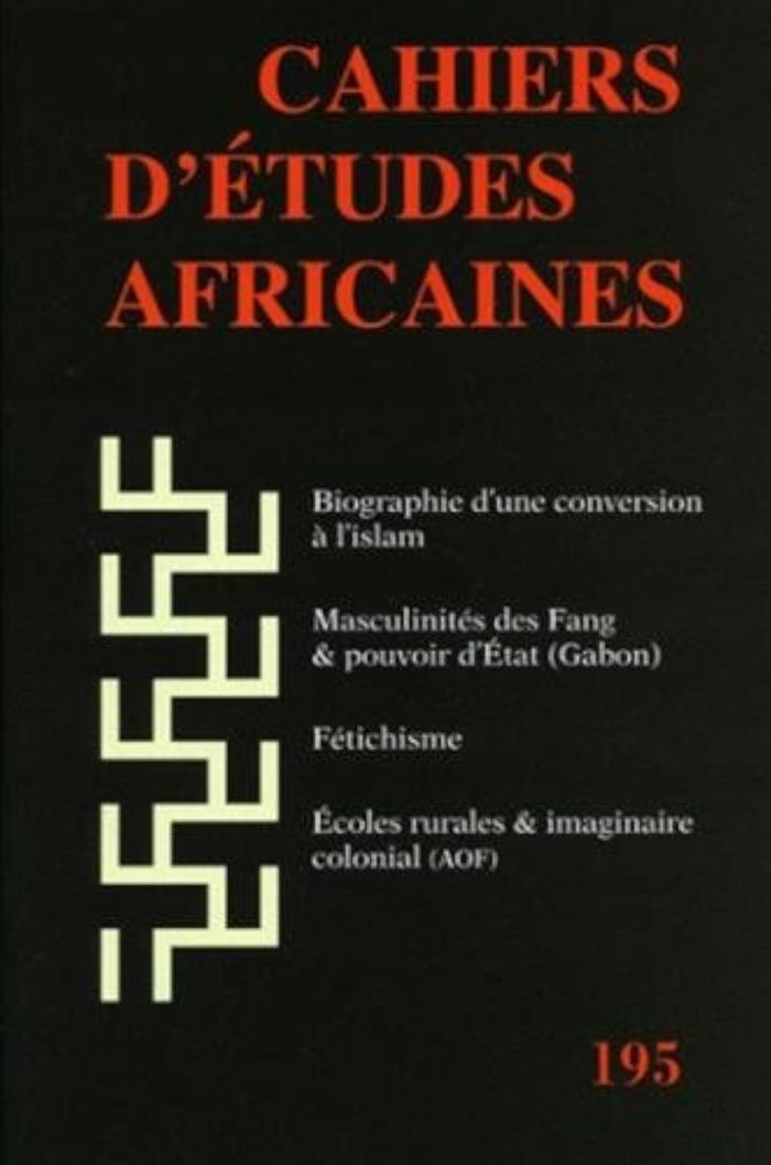 Couverture du livre « CAHIERS D'ETUDES AFRICAINES 195 » de Collectif, librairie Les Contes Infusés à Corte