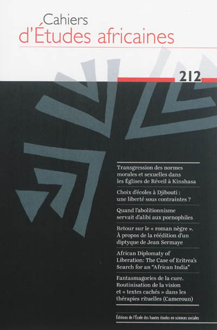 Couverture du livre « CAHIERS D ETUDES AFRICAINES 212 » de Collectif, librairie Les Contes Infusés à Corte
