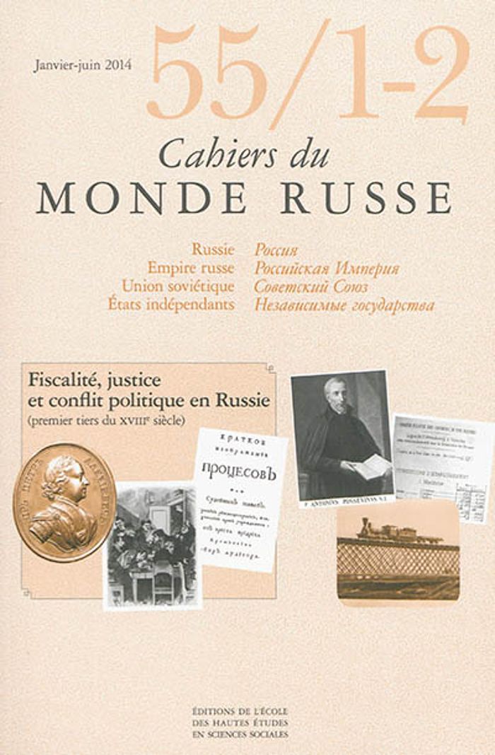 Couverture du livre « CAHIERS DU MONDE RUSSE 55/1-2 » de Collectif, librairie Les Contes Infusés à Corte