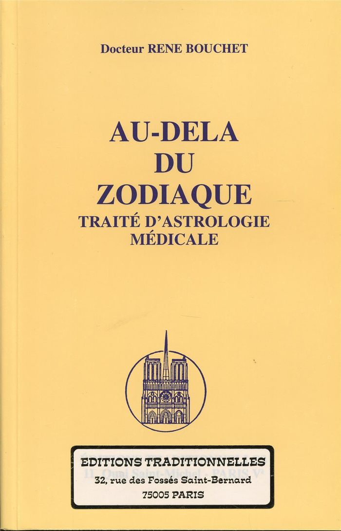 Couverture du livre « AUDELA DU ZODIAQUE TRAITE D » de Xxx, librairie Les Contes Infusés à Corte