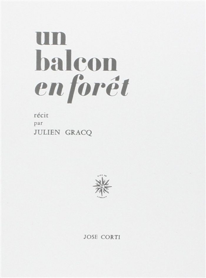 Couverture du livre « BALCON EN FORET », librairie Les Contes Infusés à Corte