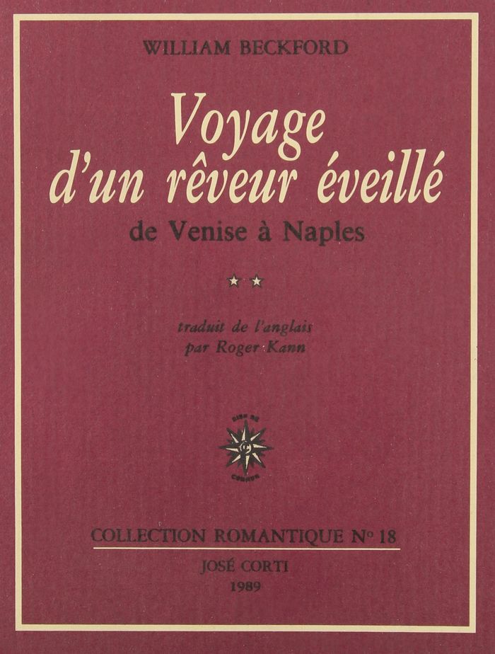 Couverture du livre « VOYAGE D'UN REVEUR EVEILLE » de William Beckford, librairie Les Contes Infusés à Corte