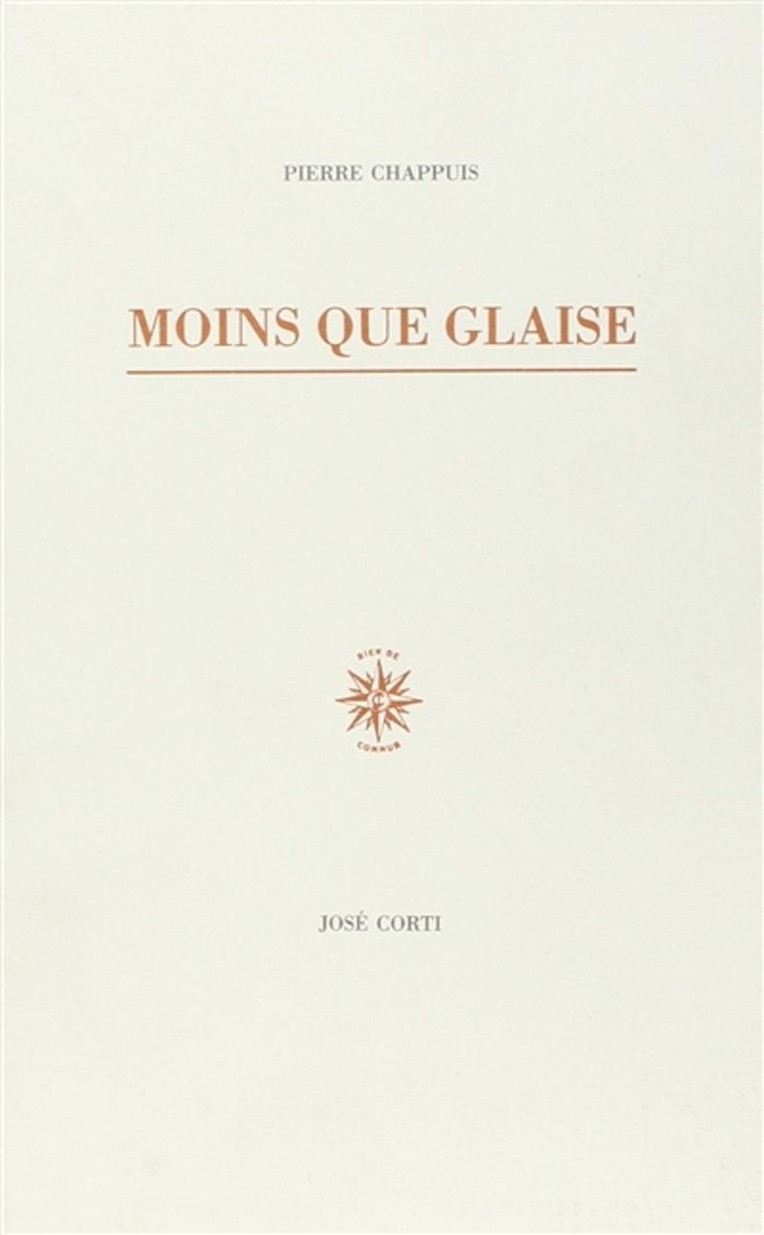 Couverture du livre « MOINS QUE GLAISE » de Pierre Chappuis, librairie Les Contes Infusés à Corte