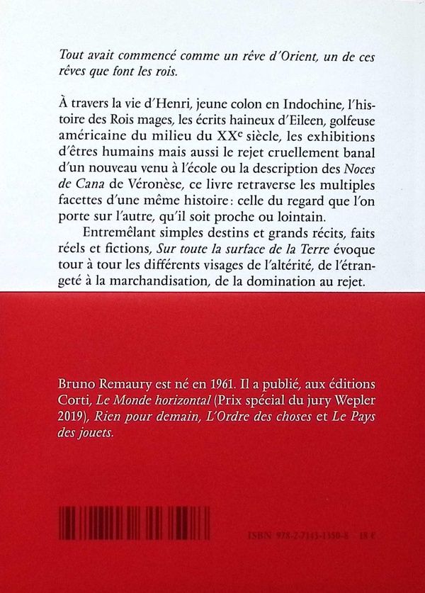 Quatrième de couverture de « Sur toute la surface de la Terre »