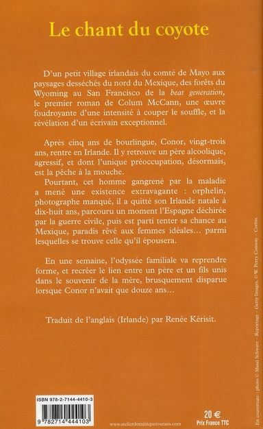Quatrième de couverture de « Le chant du coyote »