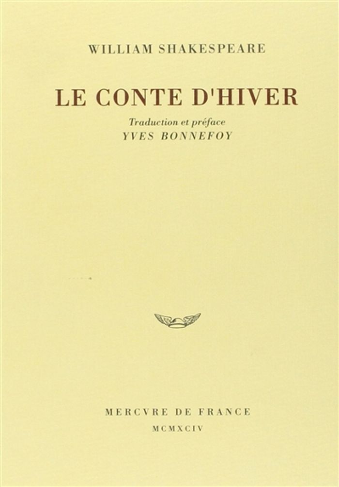 Couverture du livre « LE CONTE D'HIVER » de Shakespeare/bonnefoy, librairie Les Contes Infusés à Corte