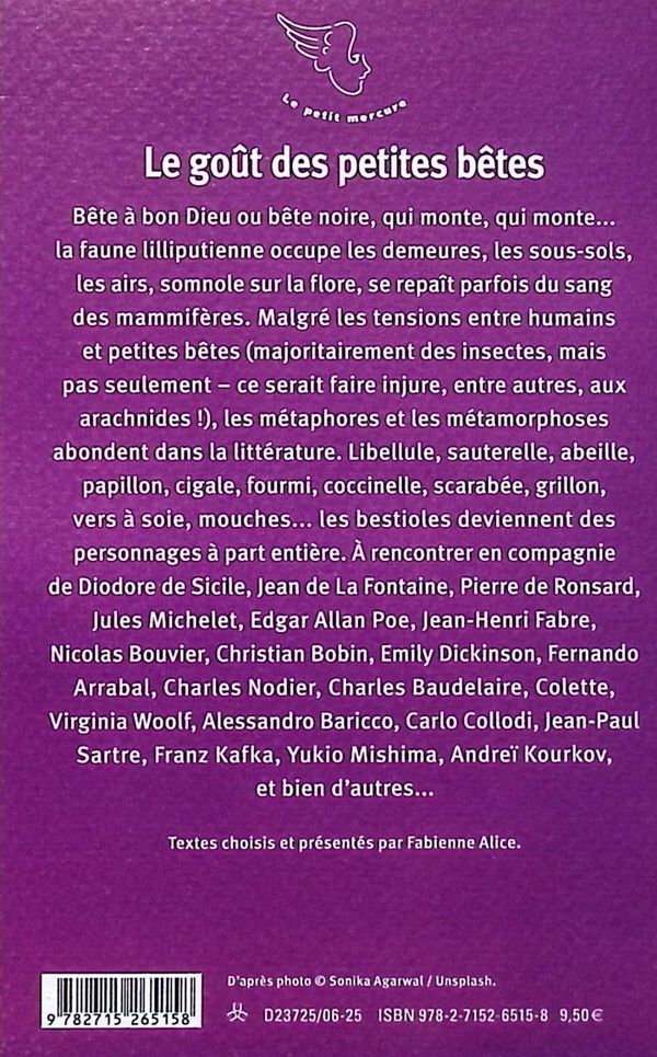 Quatrième de couverture de « Le goût des petites bêtes »