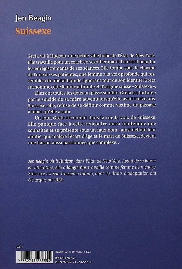 Quatrième de couverture de « Suissexe : roman »