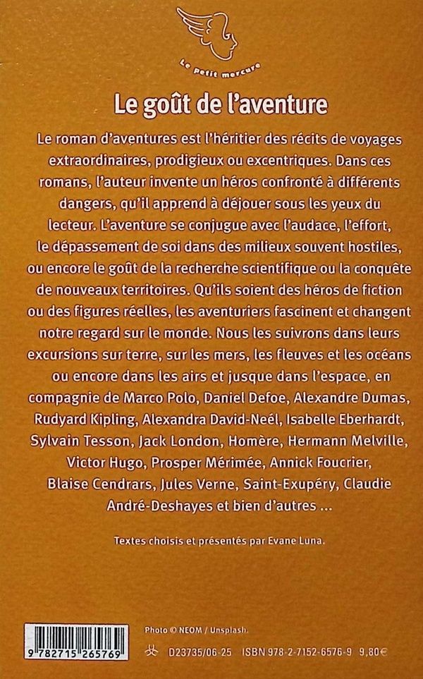 Quatrième de couverture de « Le goût de l'aventure »