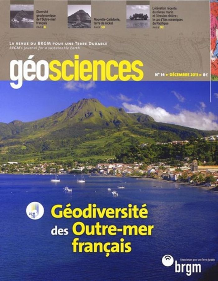 Couverture du livre « N14 GEODIVERSITE DES OUTRE-MER FRANCAIS GEOSCIENCE REVUE BRGM » de Xxx, librairie Les Contes Infusés à Corte