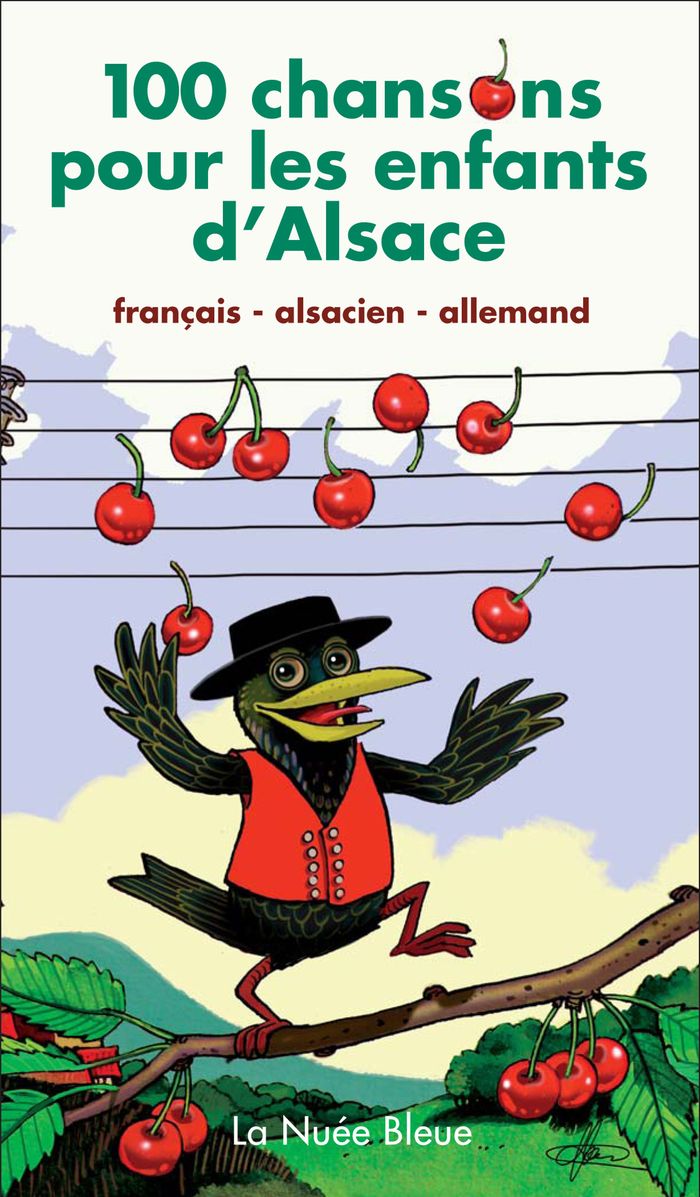 Couverture du livre « 100 CHANSONS POUR LES ENFANTS D'ALSACE », librairie Les Contes Infusés à Corte