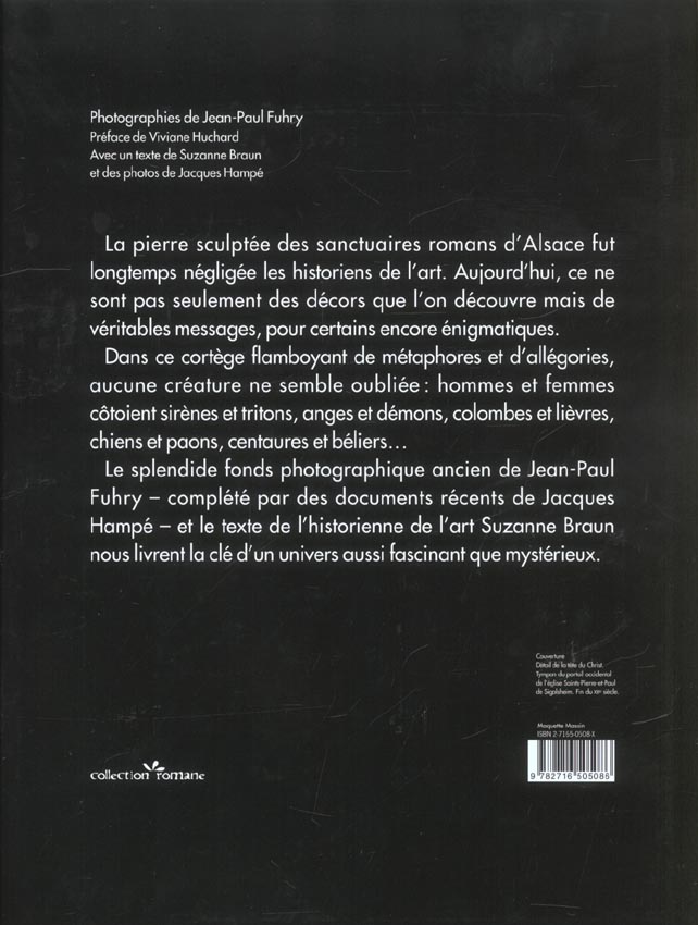 Quatrième de couverture de « SCULPTURE ROMANE EN ALSACE »