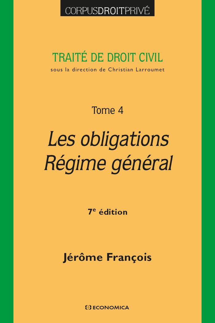 Couverture du livre « Traité de droit civil » de Jérôme François, librairie Les Contes Infusés à Corte