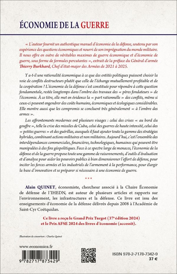 Quatrième de couverture de « Économie de la guerre »