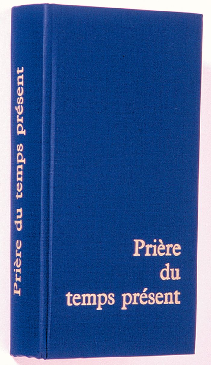 Couverture du livre « PRIERE DU TEMPS PRESENT - GRAND FORMAT BLEU » de Collectif, librairie Les Contes Infusés à Corte