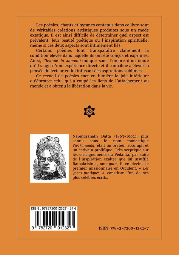 Quatrième de couverture de « A la recherche du divin : poèmes inédits de Vivekananda et autres poèmes traditionnels »
