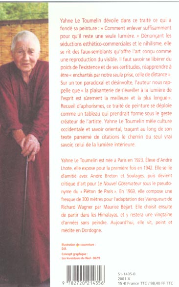 Quatrième de couverture de « LUMIERE, RIRE DU CIEL - TRAITE DE PEINTURE »