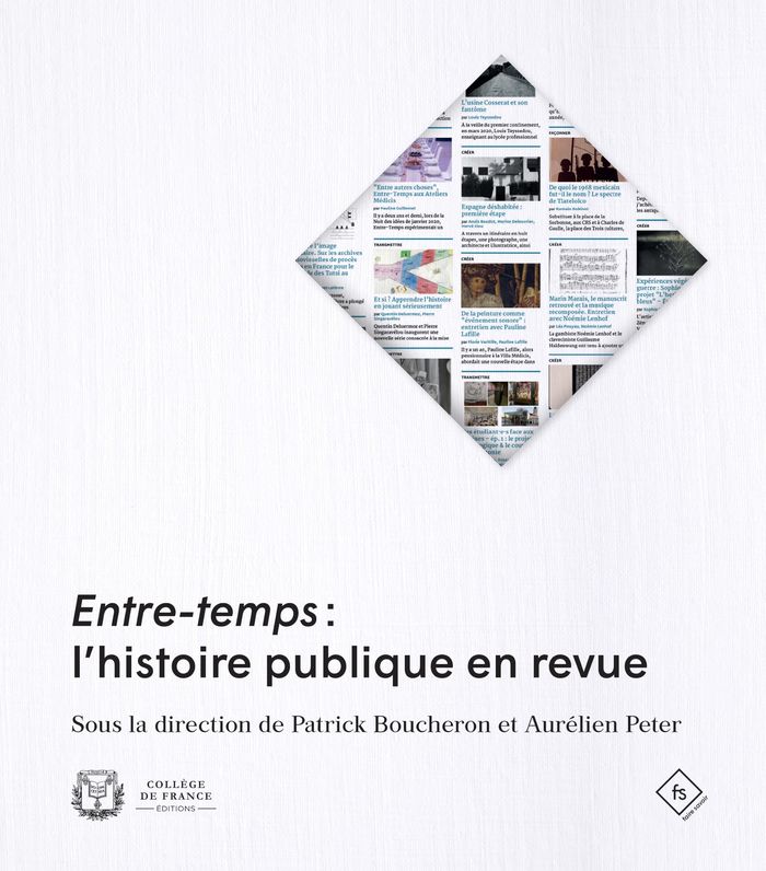 Couverture du livre « "Entre-temps", l'histoire publique en revue » de Patrick Boucheron, librairie Les Contes Infusés à Corte