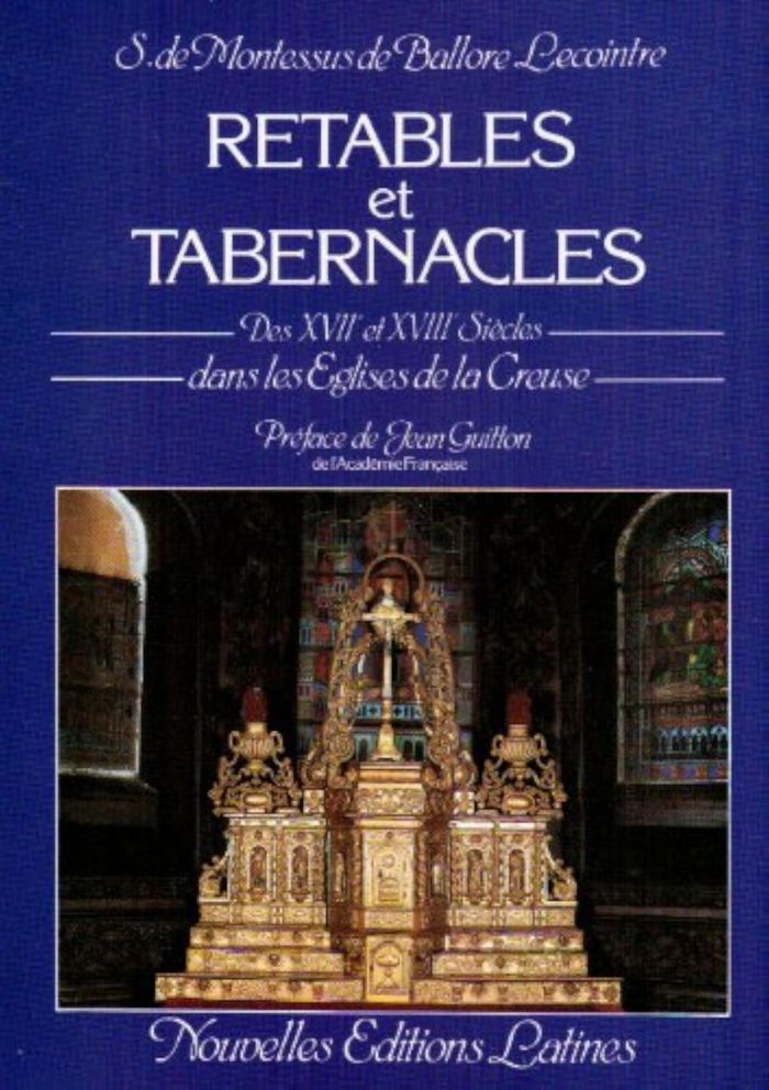 Couverture du livre « RETABLES ET TABERNACLES DES XVII ET XVIII SIECLES » de B. Lecointre, librairie Les Contes Infusés à Corte