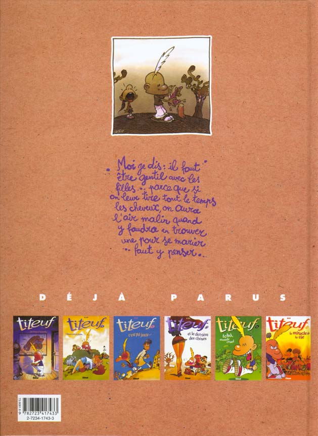 Quatrième de couverture de « TITEUF - TOME 03 - CA EPATE LES FILLES... »