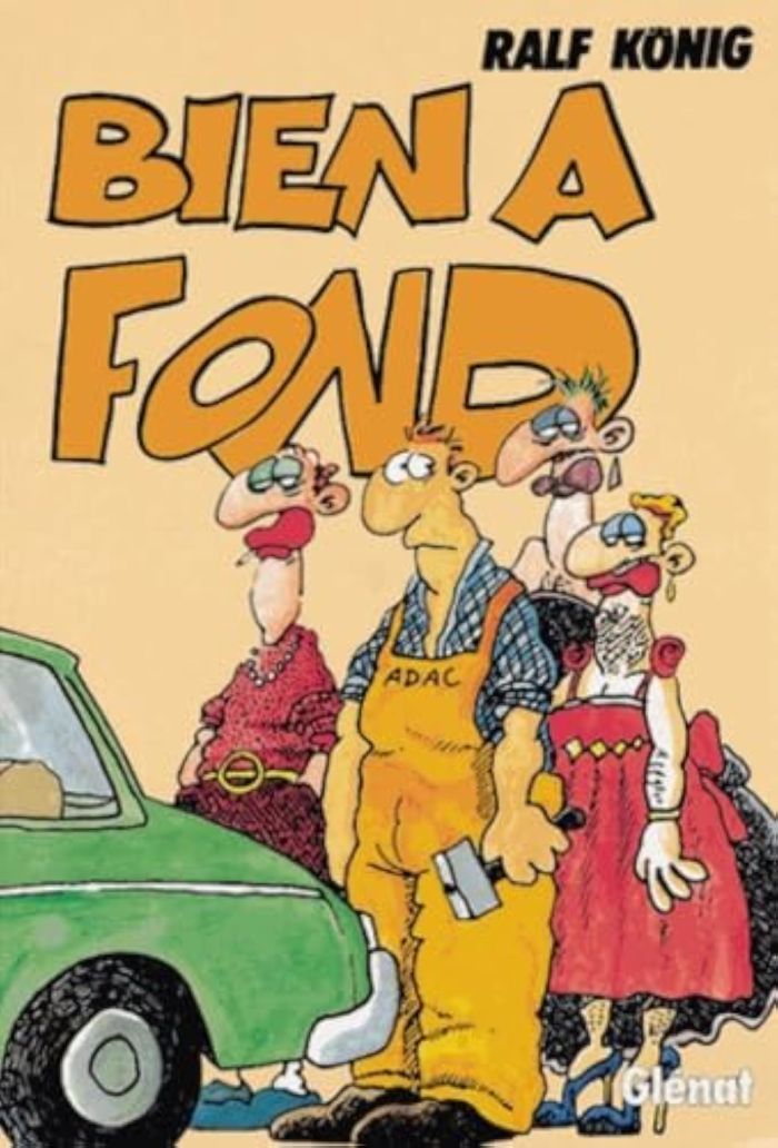 Couverture du livre « BIEN A FOND » de Ralf Konig, librairie Les Contes Infusés à Corte