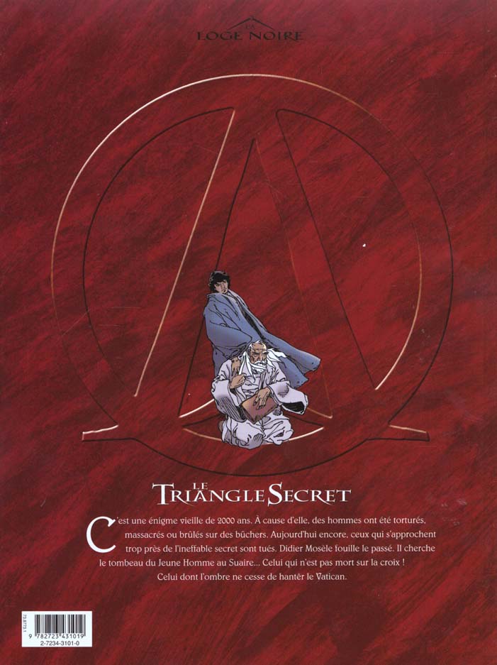 Quatrième de couverture de « LE TRIANGLE SECRET - TOME 02 - LE JEUNE HOMME AU SUAIRE »