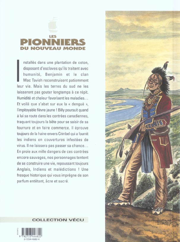 Quatrième de couverture de « LES PIONNIERS DU NOUVEAU MONDE - TOME 15 - LE CHOIX DE CRIMBEL »