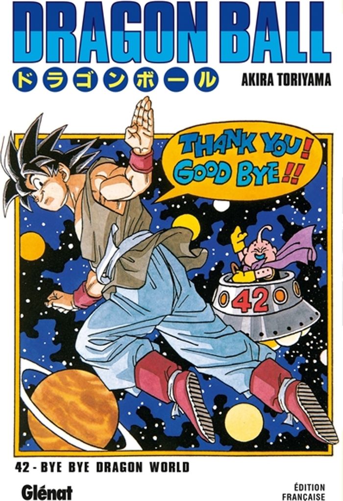 Couverture du livre « DRAGON BALL - EDITION ORIGINALE - TOME 42 - BYE BYE DRAGON WORLD » de Akira Toriyama, librairie Les Contes Infusés à Corte