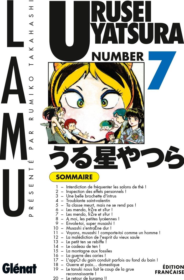 Couverture du livre « Urusei Yatsura » de Rumiko Takahashi, librairie Les Contes Infusés à Corte