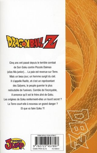 Quatrième de couverture de « Les Saïyens »