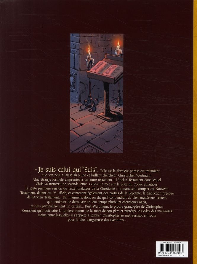 Quatrième de couverture de « CODEX SINAITICUS - TOME 01 - LE MANUSCRIT DE TISCHENDORF »