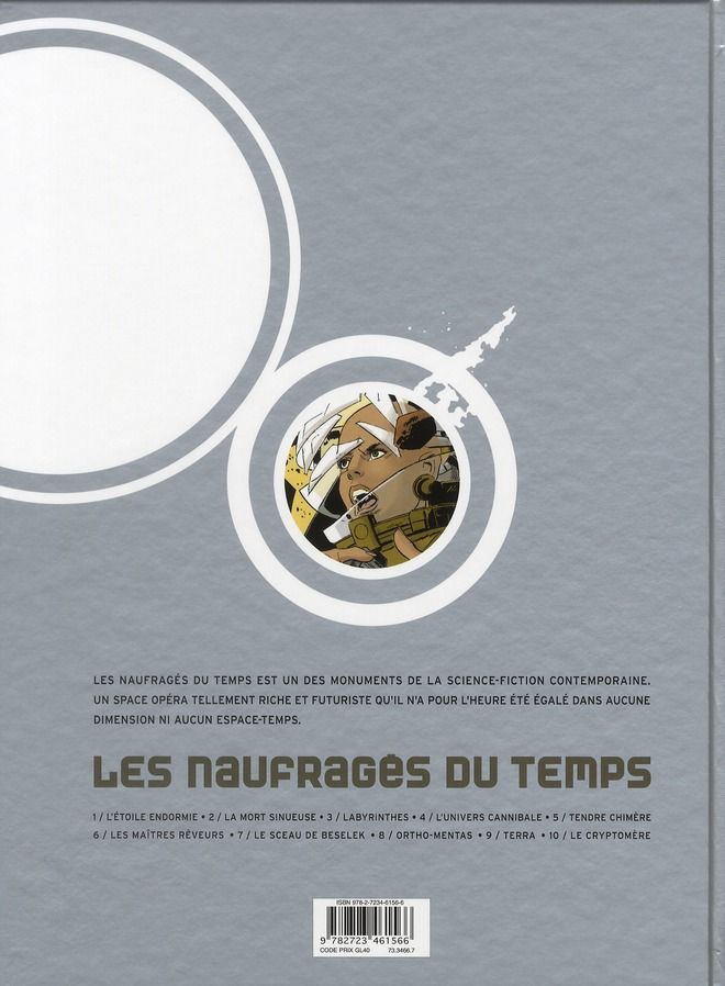 Quatrième de couverture de « LES NAUFRAGES DU TEMPS - TOME 10 - LE CRYPTOMERE »