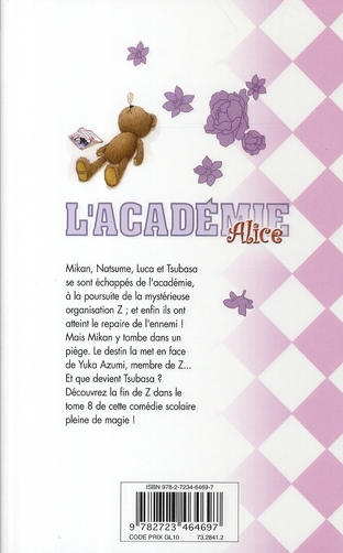 Quatrième de couverture de « L'ACADEMIE ALICE - TOME 08 »