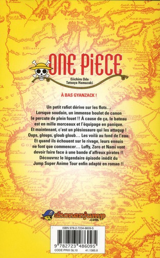 Quatrième de couverture de « One piece : à bas Gyanzack ! »
