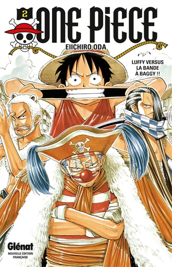 Couverture du livre « ONE PIECE - EDITION ORIGINALE - TOME 02 - LUFFY VERSUS LA BANDE A BAGGY !! » de Eiichiro Oda, librairie Les Contes Infusés à Corte