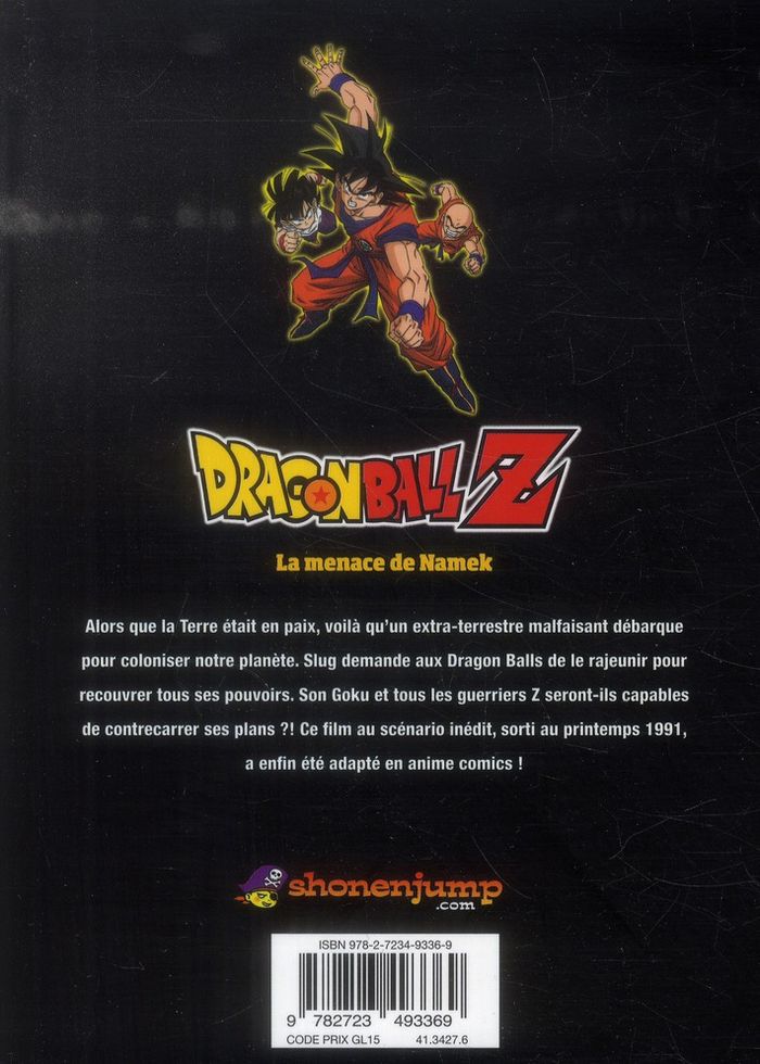 Quatrième de couverture de « La menace de Namek »