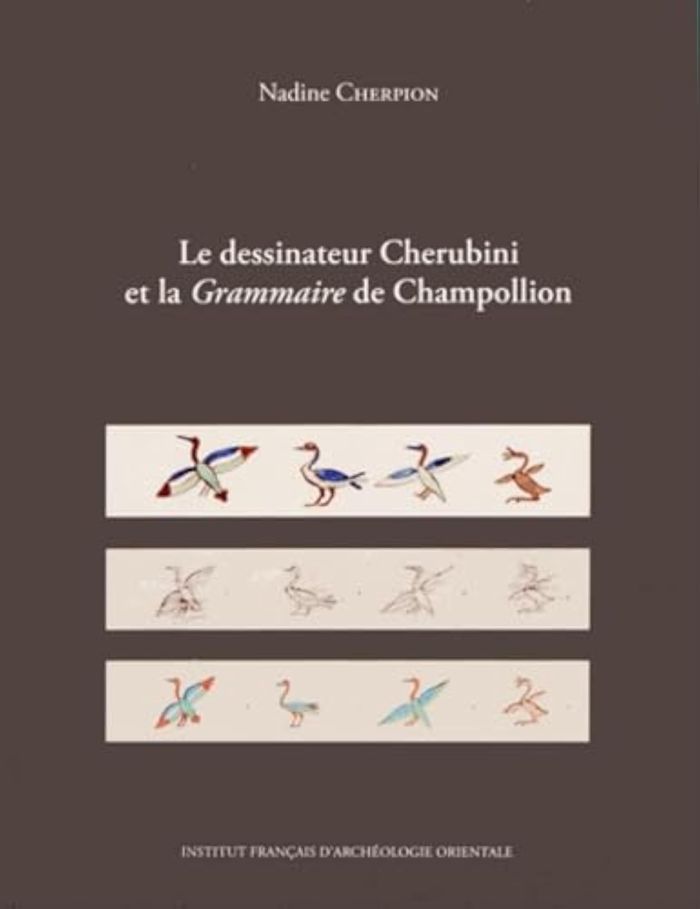 Couverture du livre « DESSINATEUR CHERUBINI ET LA GRAMMAIRE DE CHAMPOLLION » de Nadine Cherpion, librairie Les Contes Infusés à Corte