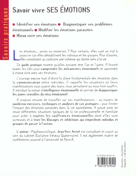 Quatrième de couverture de « IAD - SAVOIR VIVRE SES EMOTIONS »