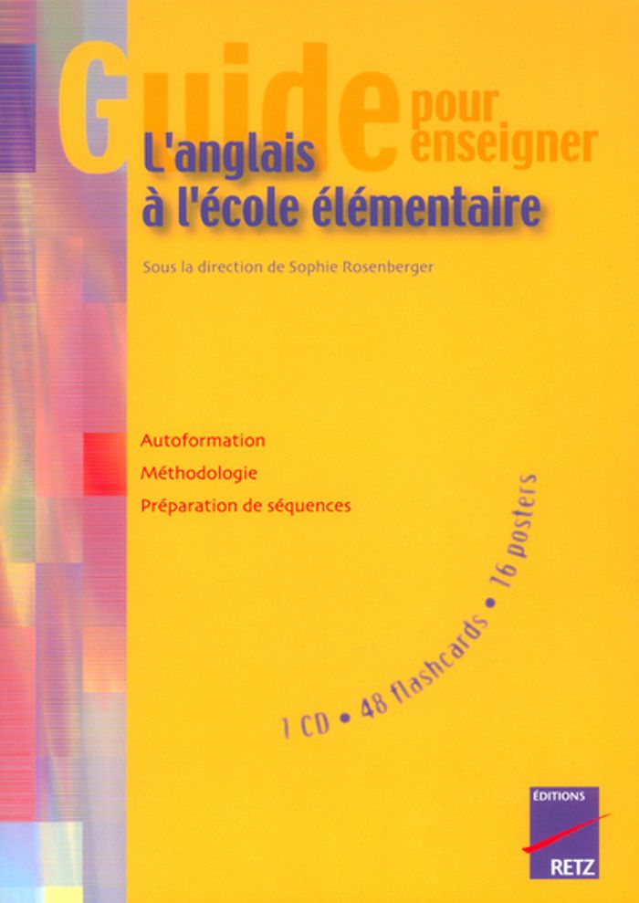 Couverture du livre « GUIDE POUR ENSEIGNER L'ANGLAIS A L'ECOLE ELEMENTAIRE (+ CD) » de Aden/bablon/gabilan, librairie Les Contes Infusés à Corte